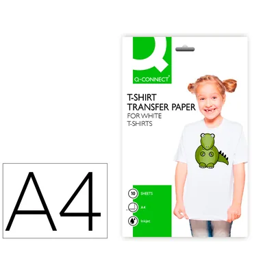 Q-CONNECT Papel Q-Connect Transferencia para Tela KF01430 DIN A4 Bolsa de 10 Hojas