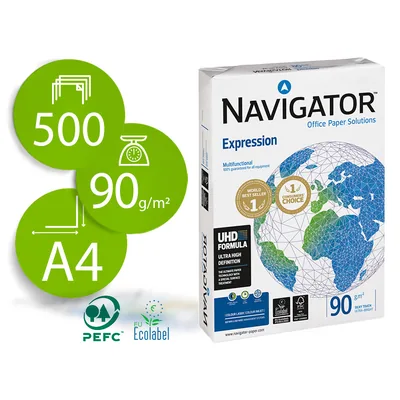 NAVIGATOR Papel Fotocopiadora Navigator DIN A4 90 Gramos Paquete de 500 Hojas