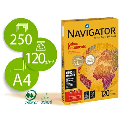 NAVIGATOR Papel Fotocopiadora Navigator DIN A4 120 Gramos Paquete de 250 Hojas