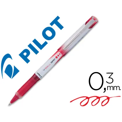 Rotulador Pilot Roller V-ball Grip Rojo 0.5 MM