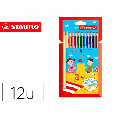 STABILO Lapices de Colores Stabilo Trio Caja de 12 Colores