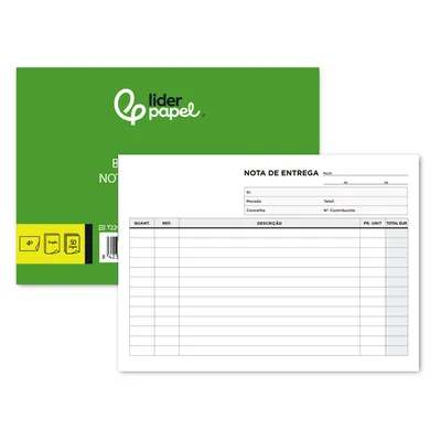 LIDERPAPEL Talonario Liderpapel Entregas Cuarto Apaisado 229 Duplicado -texto en Portugues