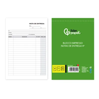LIDERPAPEL Talonario Liderpapel Entregas Cuarto 226 Duplicado -texto en Portugues