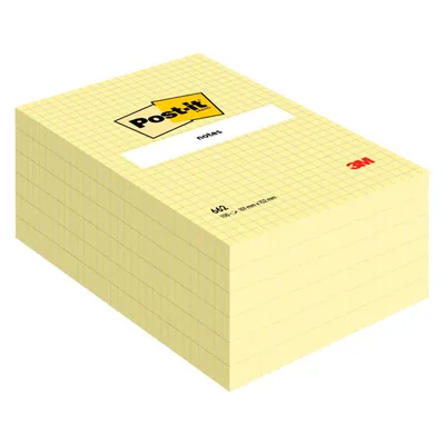 POST-IT Bloc de Notas Adhesivas Quita y Pon Post-It 102X152 MM Cuadriculado 662