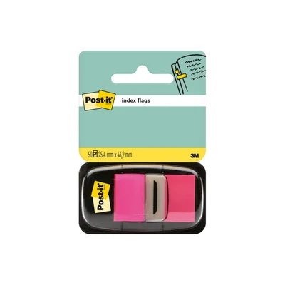 POST-IT Banderitas Separadoras 680-21 Rosa Brillo Dispensador de 50