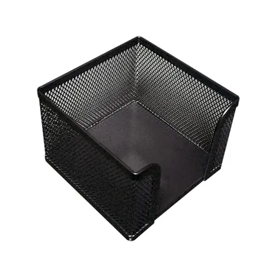 Q-CONNECT Soporte Taco de Papel Q-Connect Metalico Rejilla Negro 95X95X80 MM