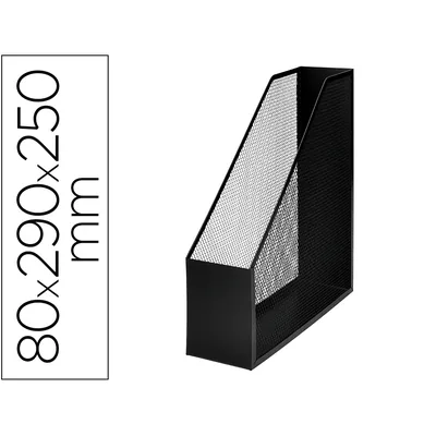 Q-CONNECT Revistero Metalico Q-Connect Rejilla Negro 79X289X250 MM
