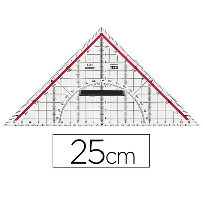 MOR Escuadra M+r Geometria 25 CM Plastico Cristal