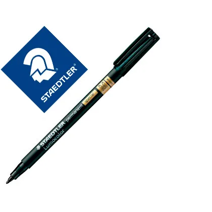 Rotulador Staedtler Lumocolor Retroproyeccion Punta de Fibra Permanente Special 319-9 Negro Punta Media
