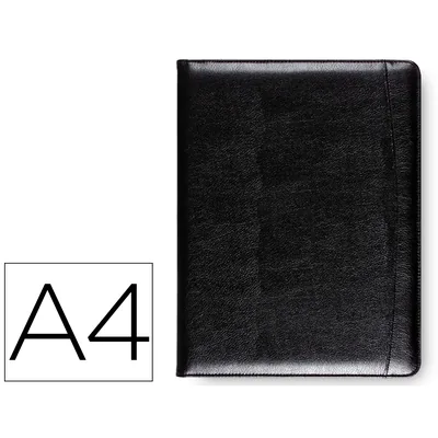 Q-CONNECT Carpeta Portafolios Q-Connect Sin Cremallera Sin Asas con Departamentos Interiores Colornegro 320X250 MM