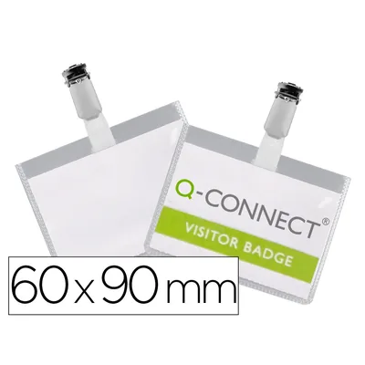 Q-CONNECT Identificador con Pinza Q-Connect KF01562 60X90 MM Cerrada