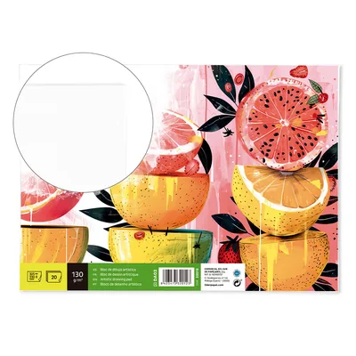 ARTIST Bloc Dibujo Liderpapel Artistico Encolado 230X325MM 20 Hojas 130G/M2 Sin Recuadro
