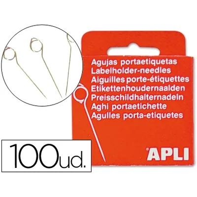 APLI Agujas Portaetiquetas Apli Caja de 100 Unidades