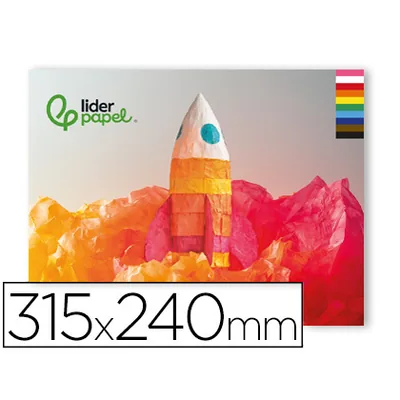 LIDERPAPEL Bloc Trabajos Manuales Liderpapel Seda 240X315MM 10 Hojas Colores Surtidos