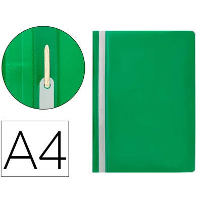 Q-CONNECT Carpeta Dossier Fastener Plastico Q-Connect DIN A4 Verde