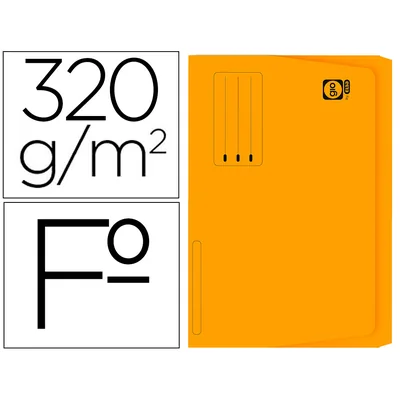GIO Subcarpeta Cartulina Gio Folio Pocket Naranja con Bolsa y Solapa 320G/M2