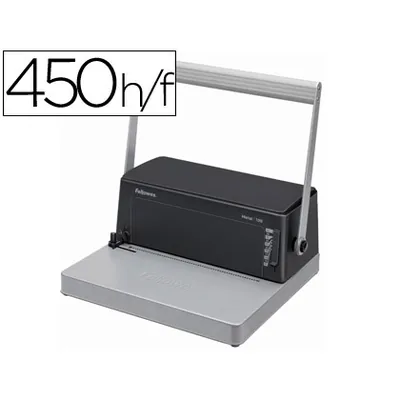 FELLOWES Encuadernadora para Espiral Fellowes ESP-100 5:1 Perfora 20 Hojas Tamaño A4 Encuaderna 450H Incluye Alicates de Corte