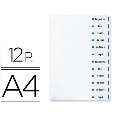 AVERY Separador Avery Cartulina DIN A4 12 Pestañas Imprimibles