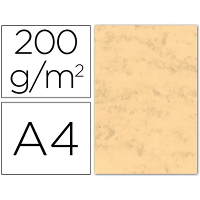 MICHEL Cartulina Marmoleada DIN A4 200 GR Ocre Paquete de 100 Hojas