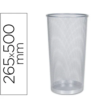 Paraguero Metalico Q-Connect KF00828 Rejilla Plata 26,5 Diametro X 50 CM