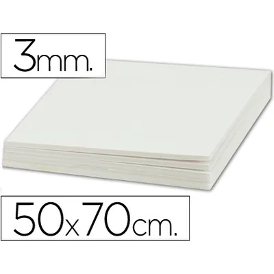 3M Carton Pluma Liderpapel Blanco Doble Cara 50X70CM Espesor 3MM