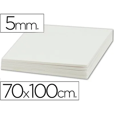 LIDERPAPEL Carton Pluma Liderpapel Blanco Doble Cara 70X100CM Espesor 5MM
