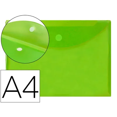 SIE Carpeta Liderpapel Dossier A4 Cierre de Velcro Verde