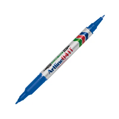 ARTLINE Rotulador Artline Marcador Permanente EK-041T Azul Doble Punta 0.4 y 1.0 MM