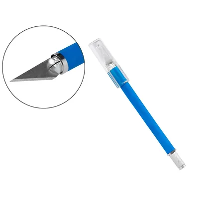 Q-CONNECT Bisturi Q-Connect Metalico Aleacion de Aluminio con Goma - 5 Cuchillas de Repuesto - Blister 1 Unidad