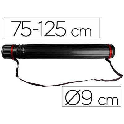 PLA Portaplanos Plastico Liderpapel Diametro 9 CM Extensible Hasta 125 CM Negro