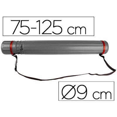 PLA Portaplanos Plastico Liderpapel Diametro 9 CM Extensible Hasta 125 CM Gris