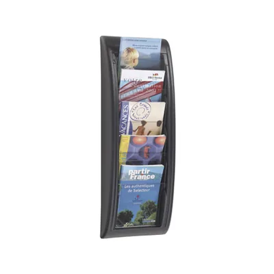 PAPERFLOW Expositor Mural Paperflow DIN A5 Negro 5 Casillas 650X228X95 MM