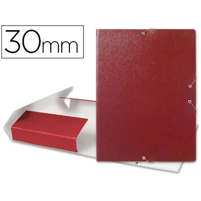 LIDERPAPEL Carpeta Proyectos Liderpapel Folio Lomo 30MM Carton Gofrado Roja