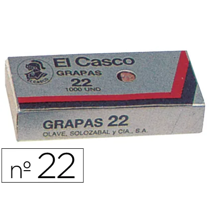 Grapas el Casco Nº22 Caja de 1000 Unidades