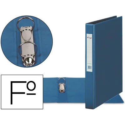 PARDO Carpeta 2 Anillas 40 MM Plastico Pardo Folio Azul