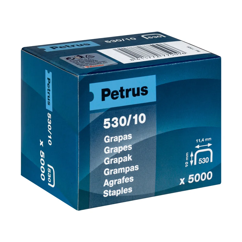 Grapas Petrus Nº 530/10 Caja de 5000
