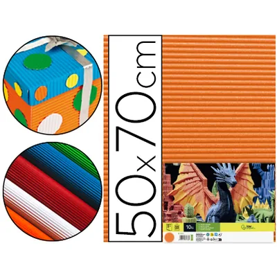 LIDERPAPEL Carton Ondulado Liderpapel 50 X 70CM 320 G Naranja
