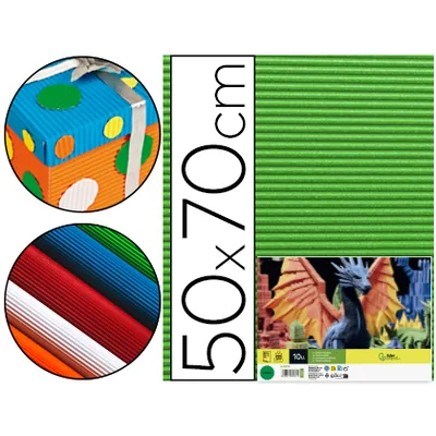 LIDERPAPEL Carton Ondulado Liderpapel 50 X 70CM 320 G Verde Hoja