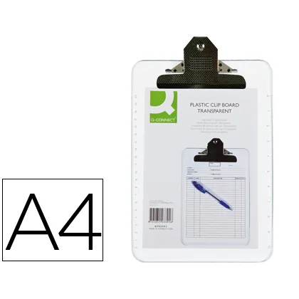 Portanotas Q-Connect Plastico Transparente DIN A4 4 MM