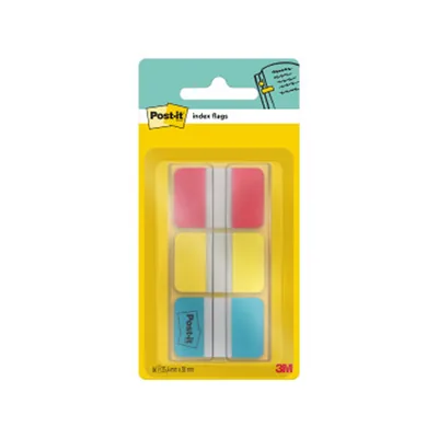 POST-IT Banderitas Separadoras Rigidas Dispensador 3 Colores Post-It Index 686-RYB MEDIANOS22 Banderitas por Color