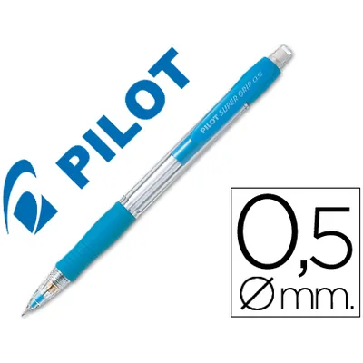 PILOT Portaminas Pilot Super Grip Celeste 0,5 MM Sujecion de Caucho