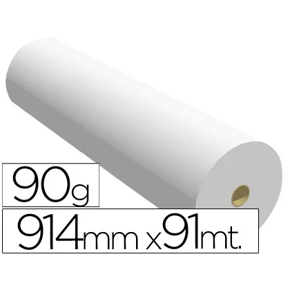 Papel Reprografia para Plotter 914MMX91MT 90 G Impresion Ink-jet