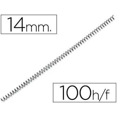 YOSAN Espiral Metalico Yosan Negro Paso 64 5:1 14 MM Calibre 1,00 MM