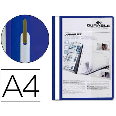 DURABLE Carpeta Duraplus DIN A4+ Extra Ancho con Fastener Azul Durable