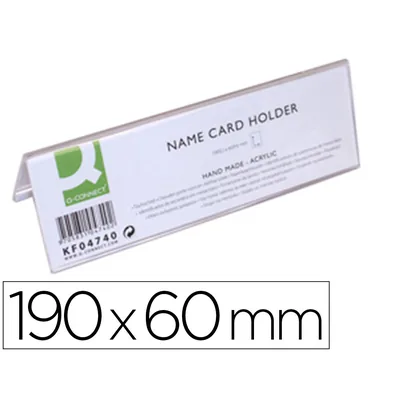 Q-CONNECT Identificador Sobremesa Q-Connect Metacrilato 190X60 MM REF.5727