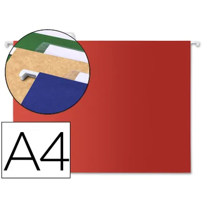 LIDERPAPEL Carpeta Colgante Liderpapel A4 Color Rojo