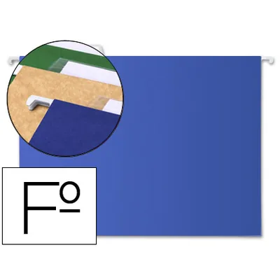 LIDERPAPEL Carpeta Colgante Liderpapel Folio Azul