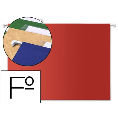 LIDERPAPEL Carpeta Colgante Liderpapel Folio Color Rojo