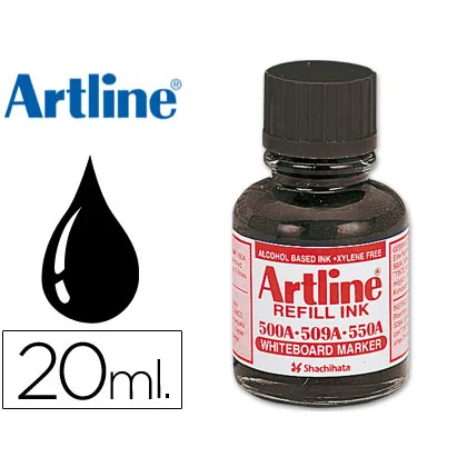Tinta Artline Negro para Rotulador Pizarra Blanca 500A Bote 20 ML