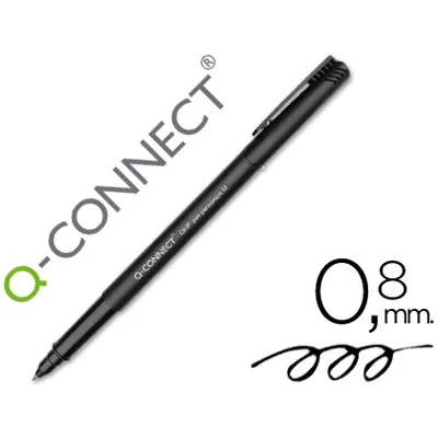 Q-CONNECT Rotulador Q-Connect Retroproyeccion Punta Fibra Media Redonda 0,8 MM Permanente Negro
